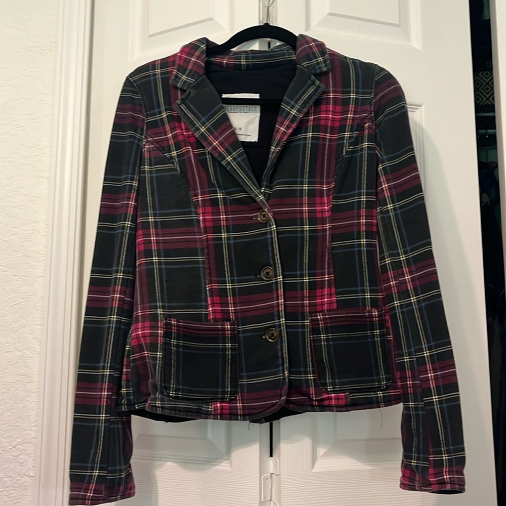 Aeropostale plaid button women’s blaze size medium